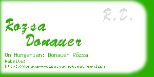 rozsa donauer business card
